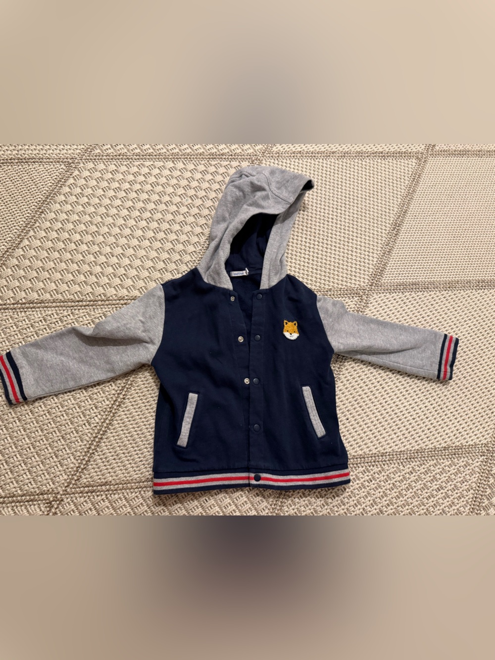 Boutβchou french toddler grey and blue hoodie - 36m (perfect for size 2T)